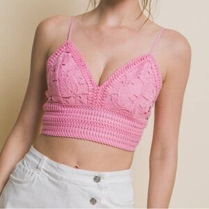 Love Tree Fuchsia Lace Top